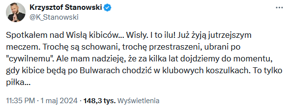 Krzysztof Stanowski SPOTKAŁ w Warszawie kibiców Wisły Kraków i...